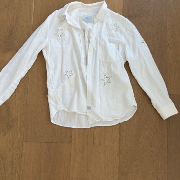 Rails Charli Shirt - White Eyelet Stars - Picture 8 of 9